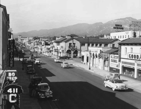 Illustration of State Street in Santa Barbara