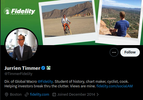 Jurrien Timmer of Fidelity Investments @TimmerFidelity